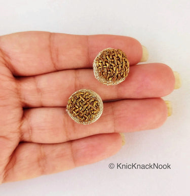 Bronze / Gold Embroidered Buttons